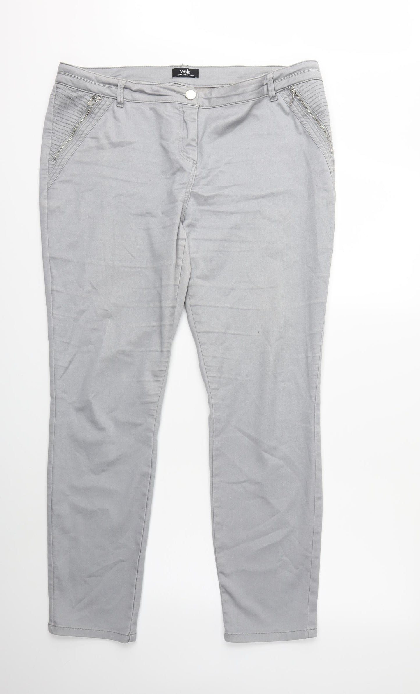 Wallis Womens Grey  Denim Skinny Jeans Size 18 L30 in
