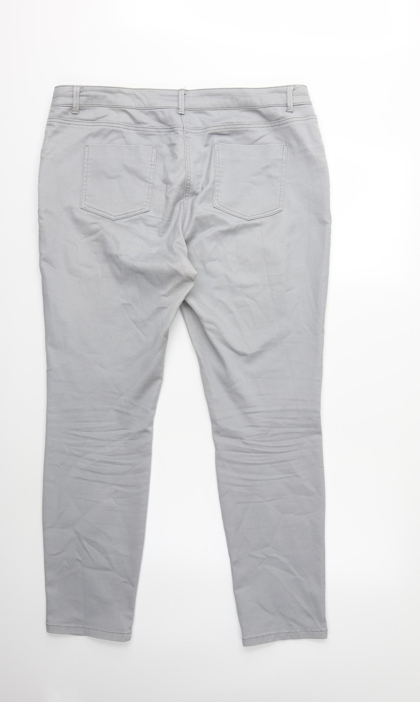 Wallis Womens Grey  Denim Skinny Jeans Size 18 L30 in