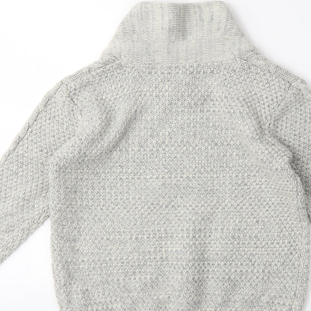 Primark Boys Grey  Knit Pullover Jumper Size 12 Years