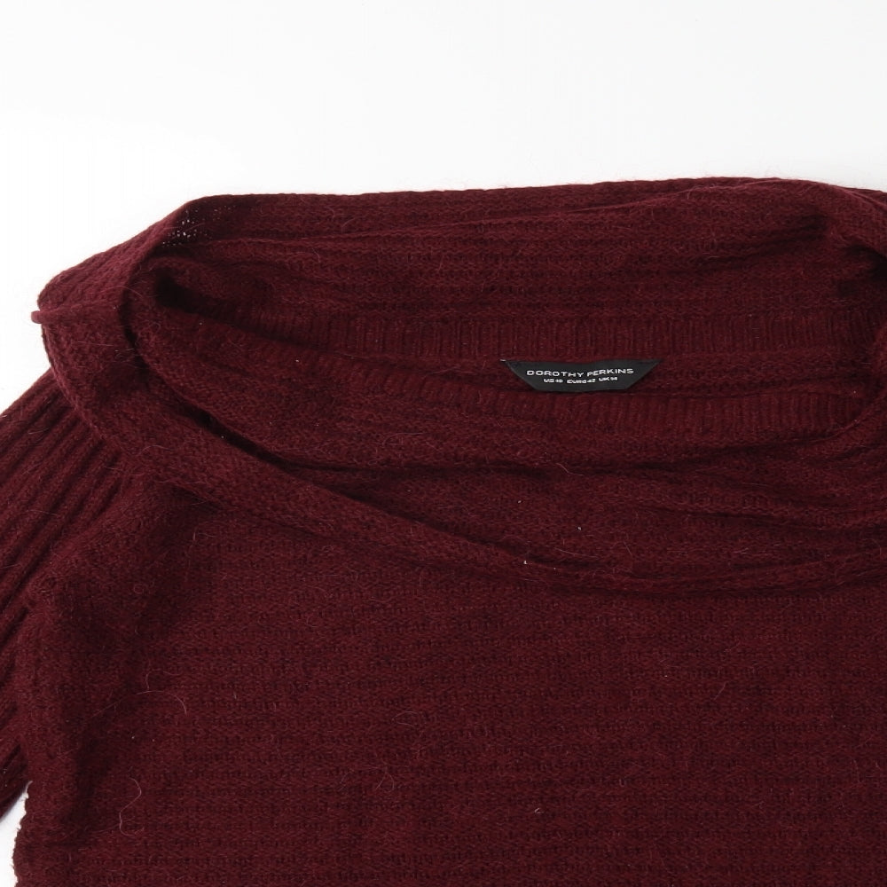 Dorothy Perkins Womens Red  Knit Pullover Jumper Size 14