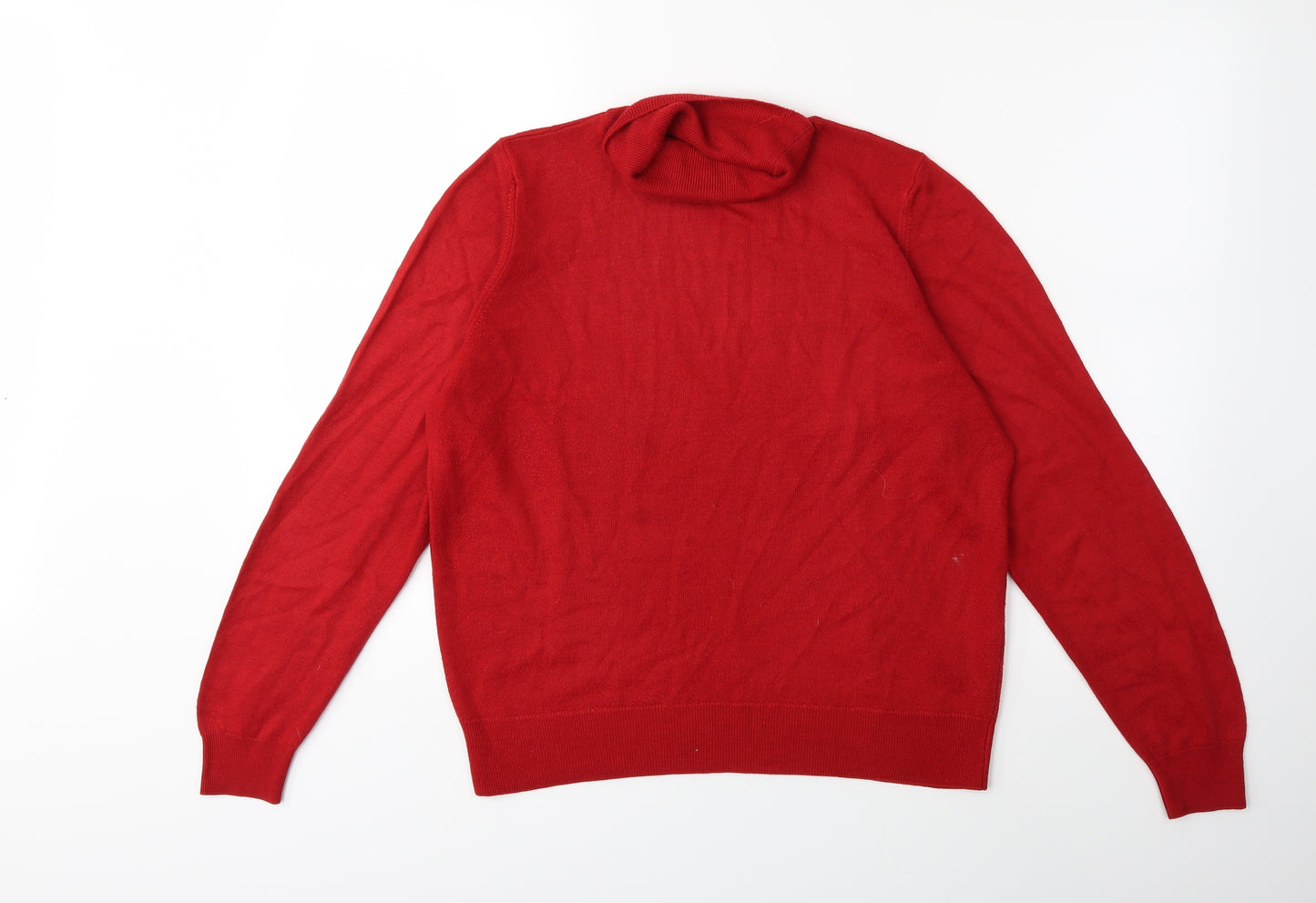Marks and Spencer Womens Red  Knit Pullover Jumper Size 14