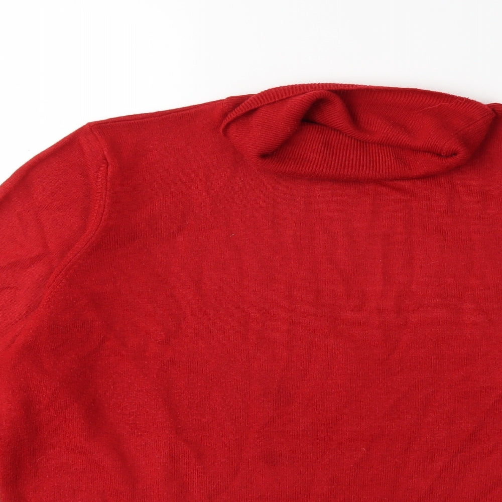 Marks and Spencer Womens Red  Knit Pullover Jumper Size 14