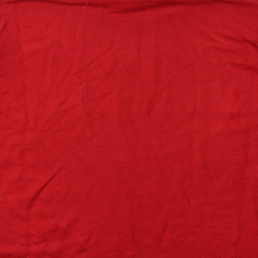 Marks and Spencer Womens Red  Knit Pullover Jumper Size 14