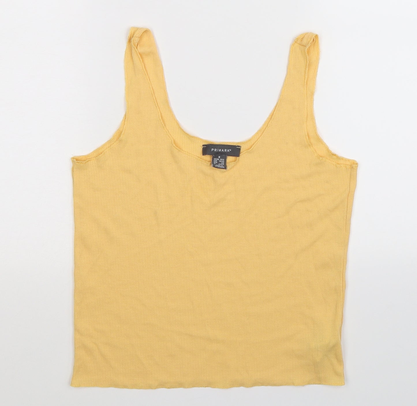 Primark Womens Yellow   Basic Tank Size 12