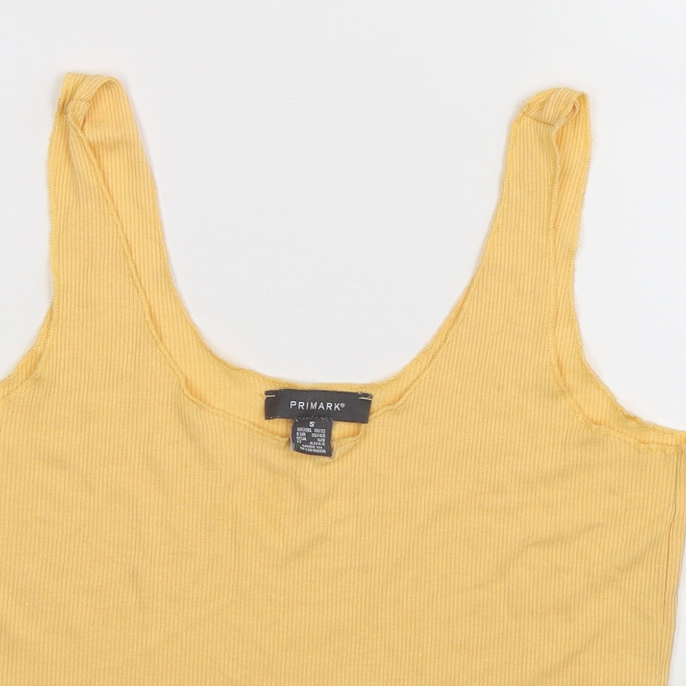 Primark Womens Yellow   Basic Tank Size 12