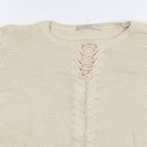 George Womens White  Knit Pullover Jumper Size 14