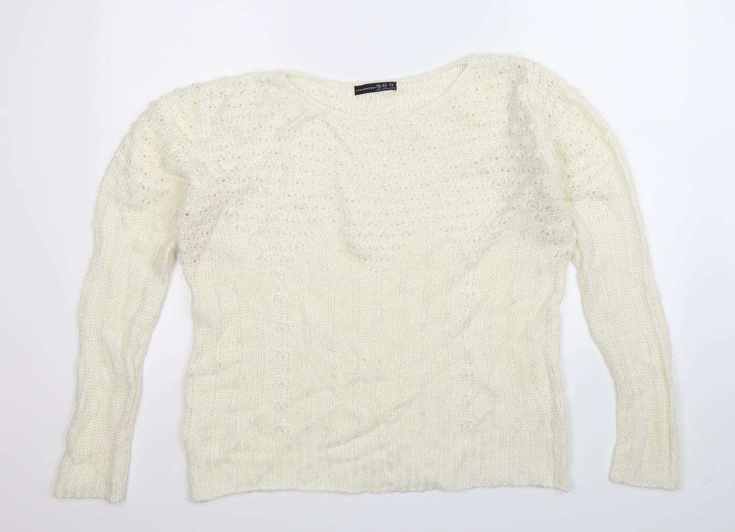 Atmosphere Womens White  Knit Pullover Jumper Size 16
