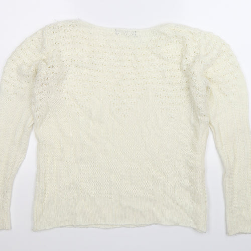 Atmosphere Womens White  Knit Pullover Jumper Size 16