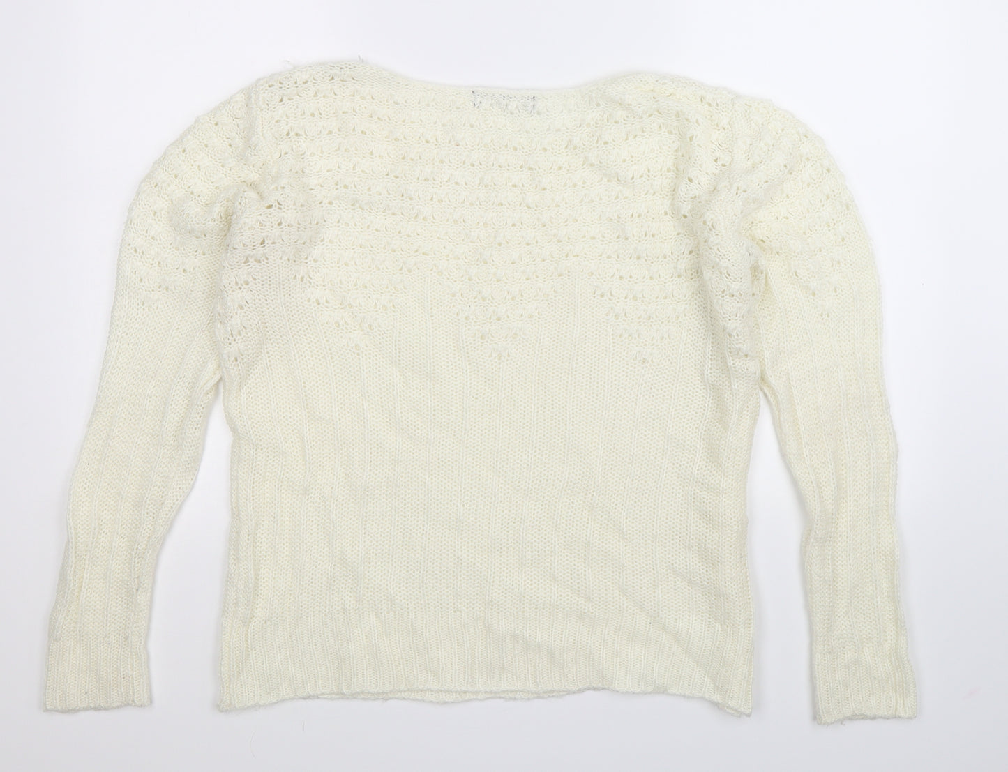 Atmosphere Womens White  Knit Pullover Jumper Size 16
