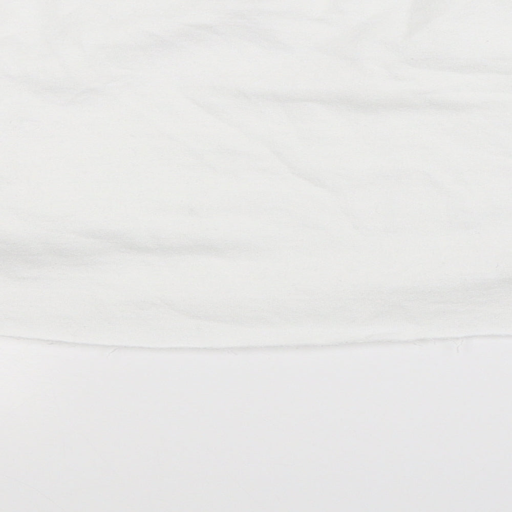 PRETTYLITTLETHING Womens White   Pullover Sweatshirt Size S  - Cropped
