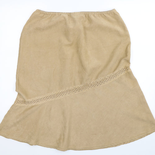 E-vie Womens Beige   Flare Skirt Size 20