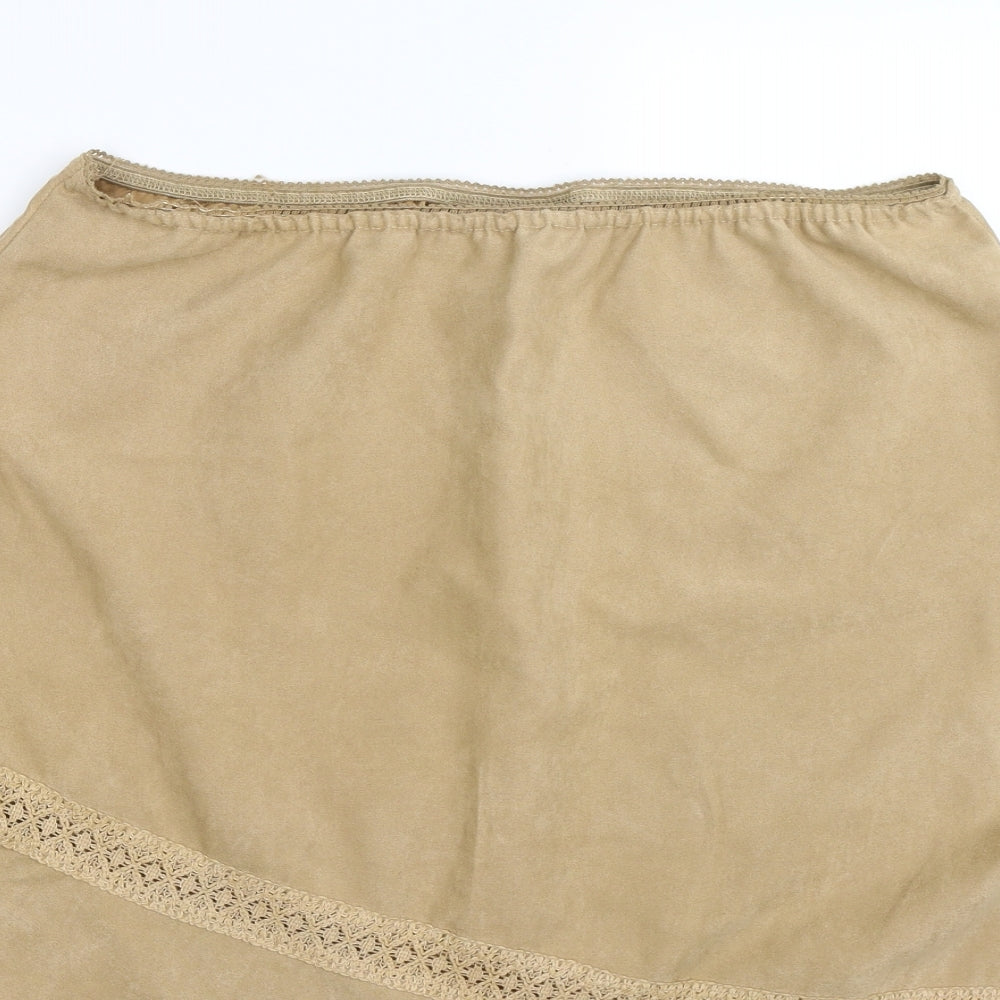 E-vie Womens Beige   Flare Skirt Size 20