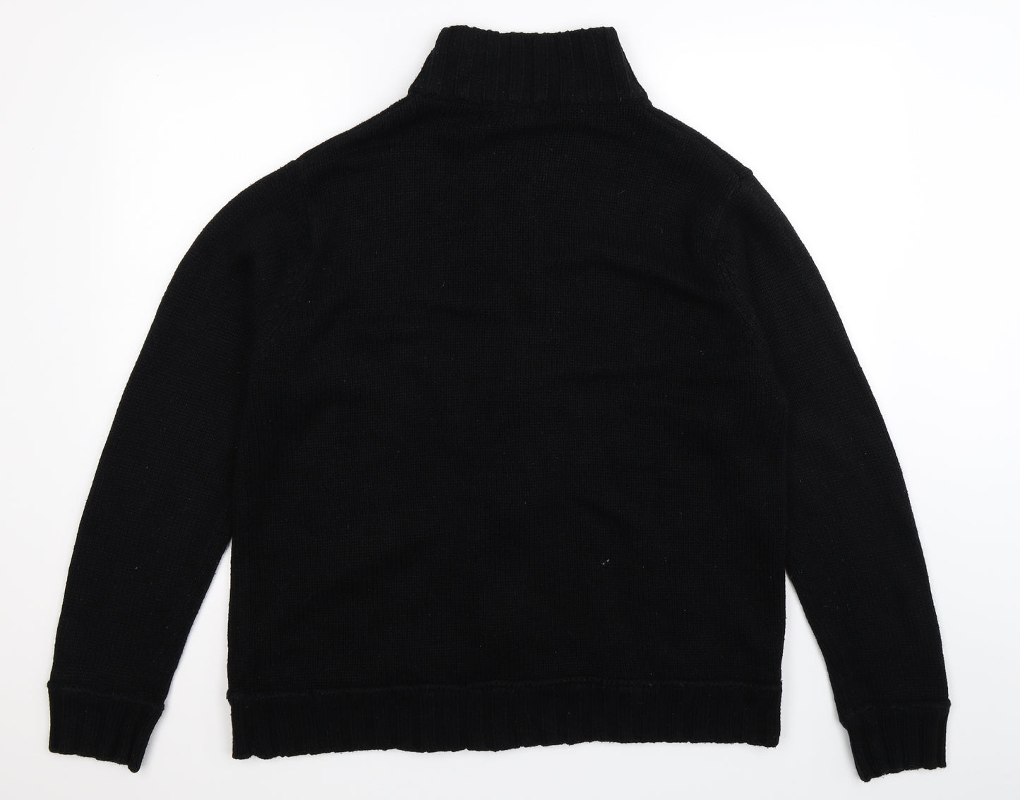 George Mens Black  Knit Cardigan Jumper Size XL