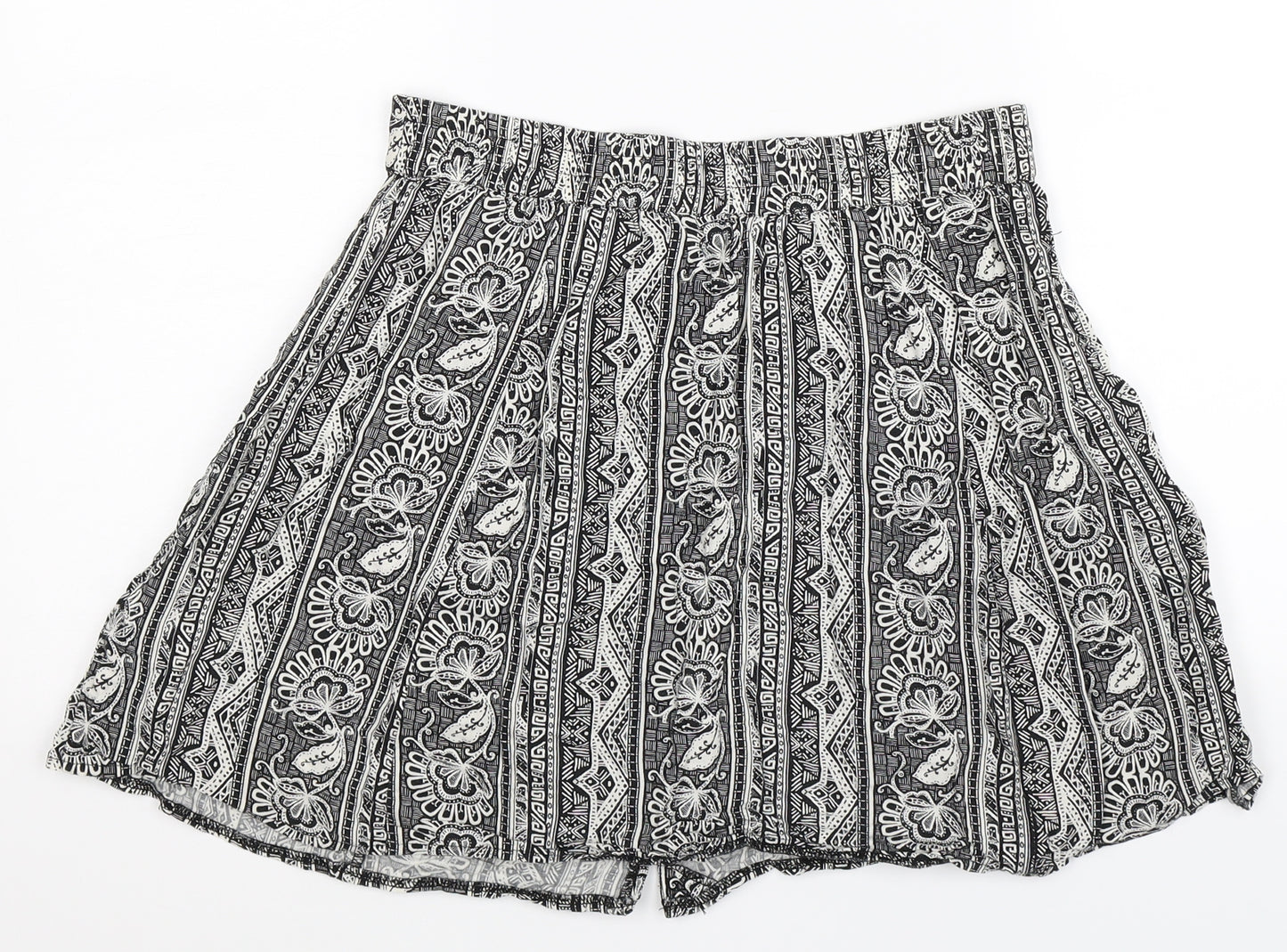 New Look Womens Grey Geometric  Mini Skirt Size 10