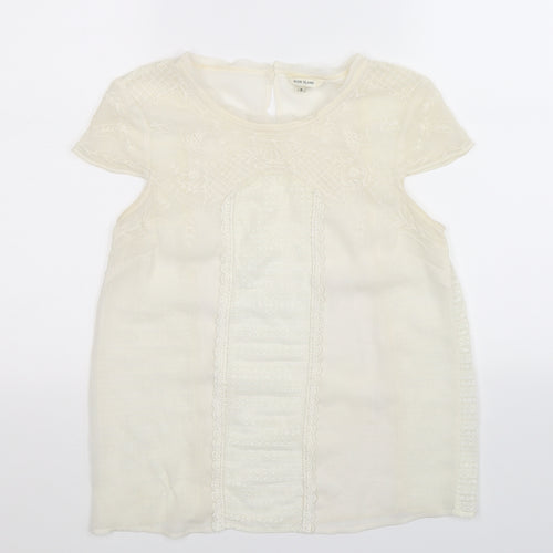 River Island Womens White   Camisole T-Shirt Size 8