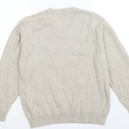Carabou Womens Beige Striped Knit Pullover Jumper Size XL