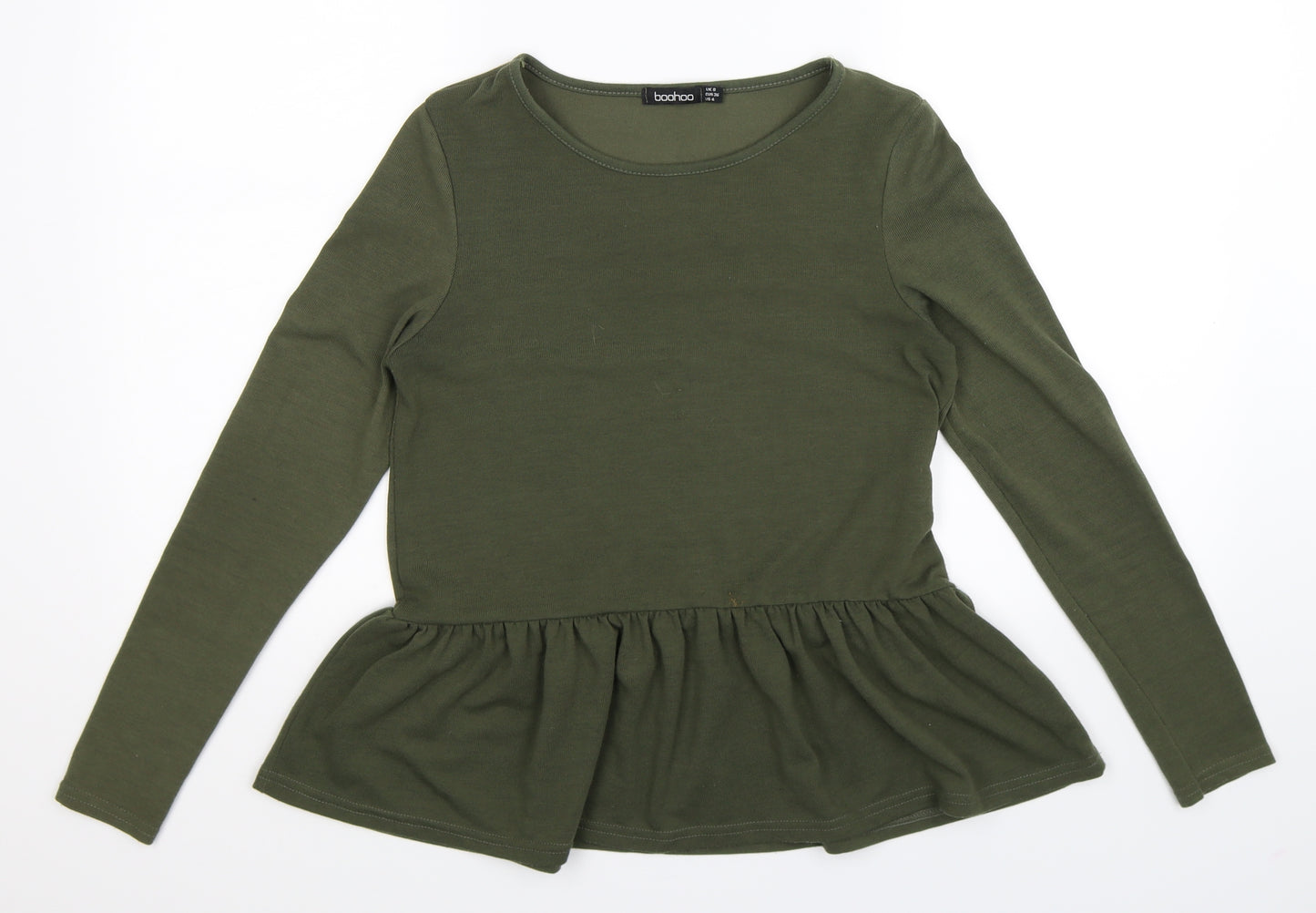 Boohoo Womens Green   Pullover Jumper Size 8