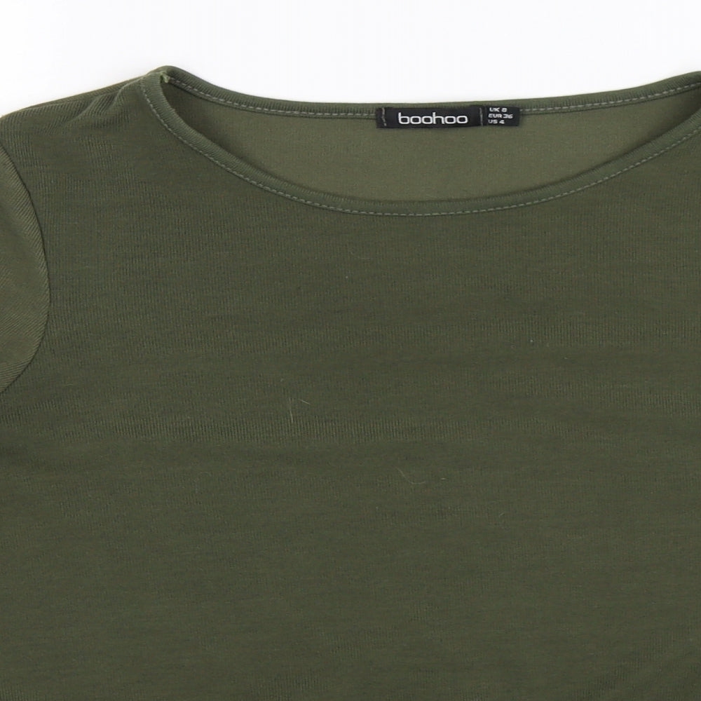 Boohoo Womens Green   Pullover Jumper Size 8