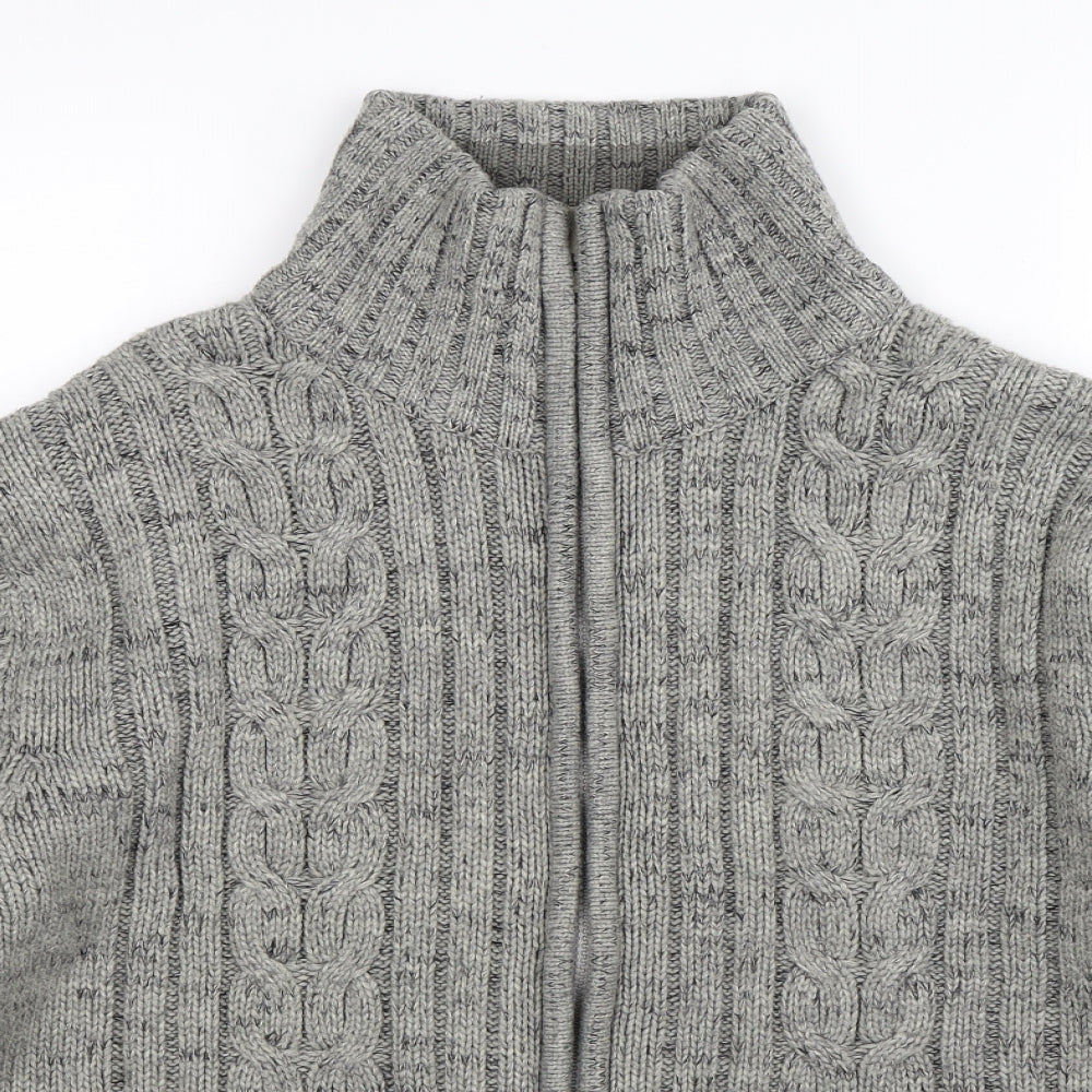 Tom Hagan Mens Grey  Knit Cardigan Jumper Size XL