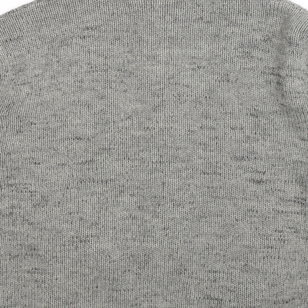 Tom Hagan Mens Grey  Knit Cardigan Jumper Size XL
