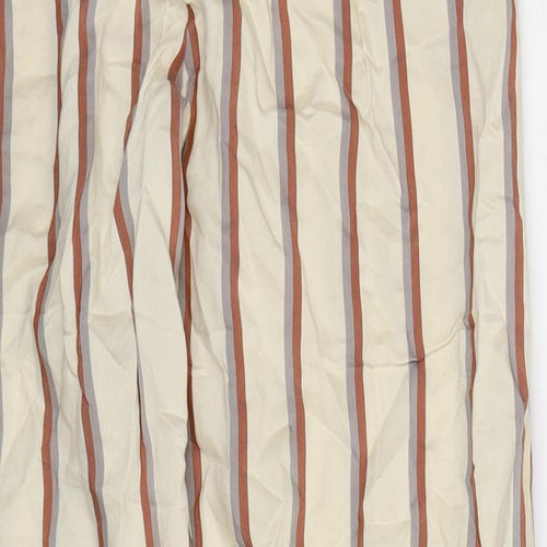 Preworn Womens Beige Striped  Trousers  Size M L28 in