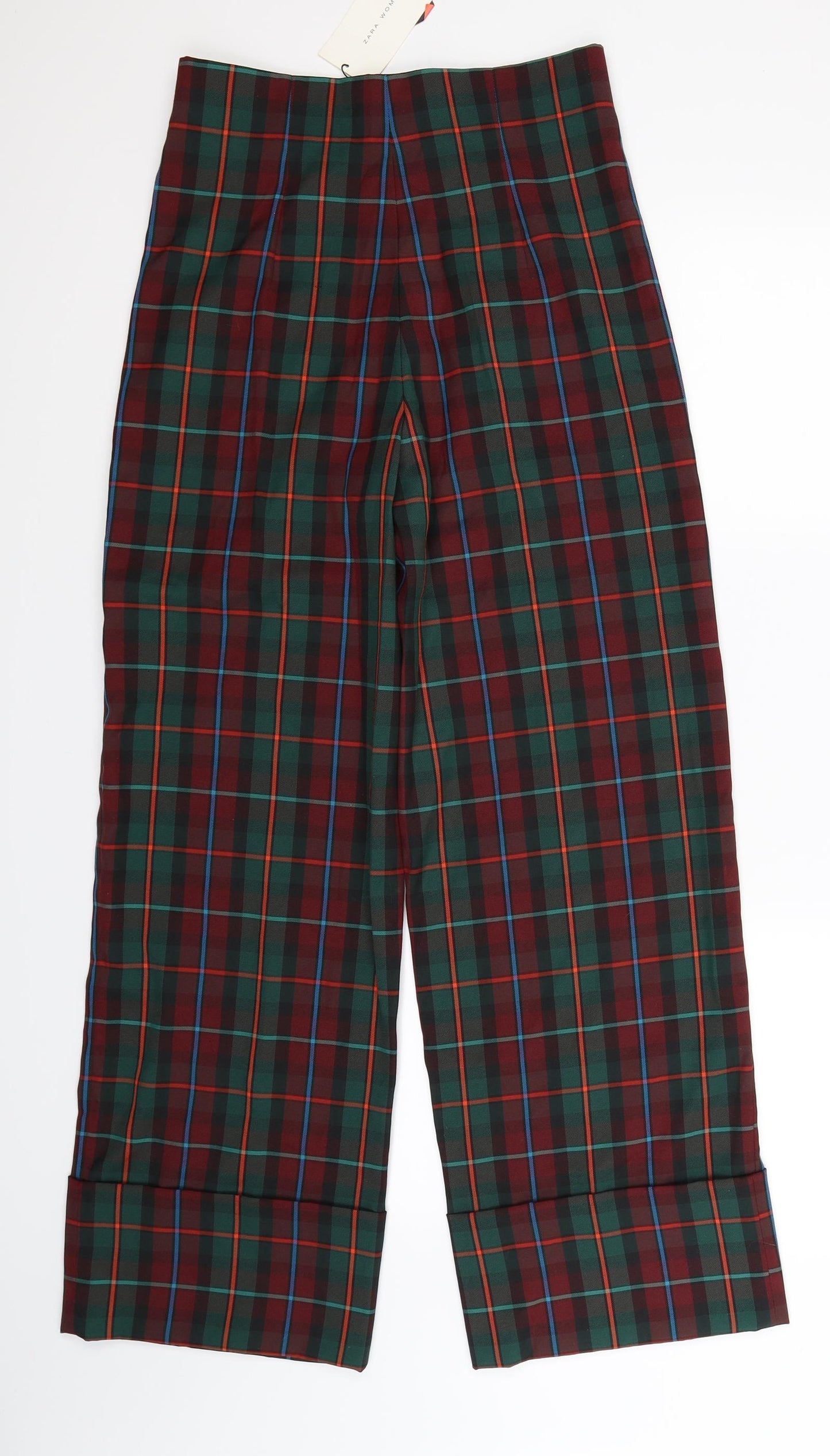 Zara Womens Multicoloured Check  Trousers  Size M L30 in
