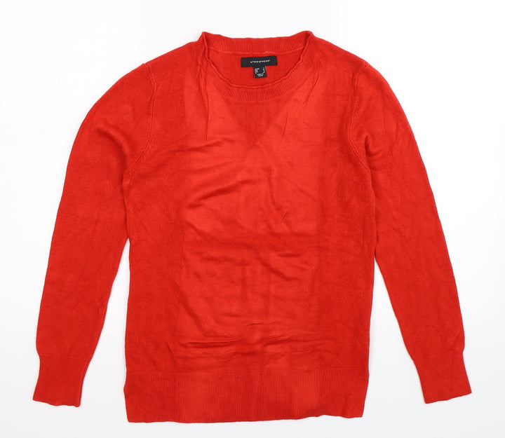 Atmosphere Womens Red  Knit Pullover Jumper Size 8