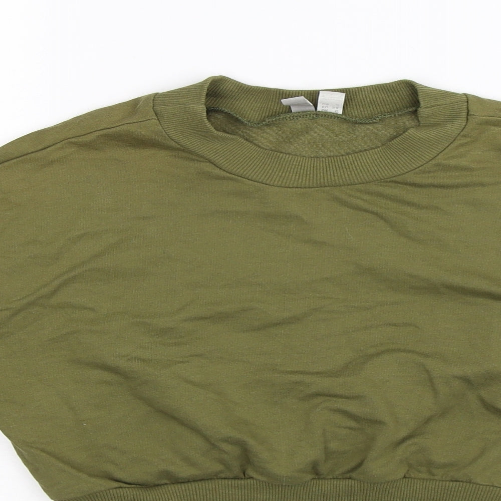 ASOS Womens Green   Pullover Sweatshirt Size 6  - Cropped