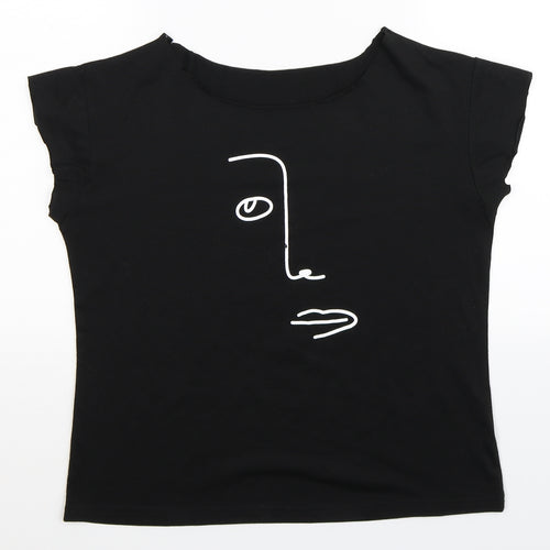 Preworn Womens Black   Basic T-Shirt Size L