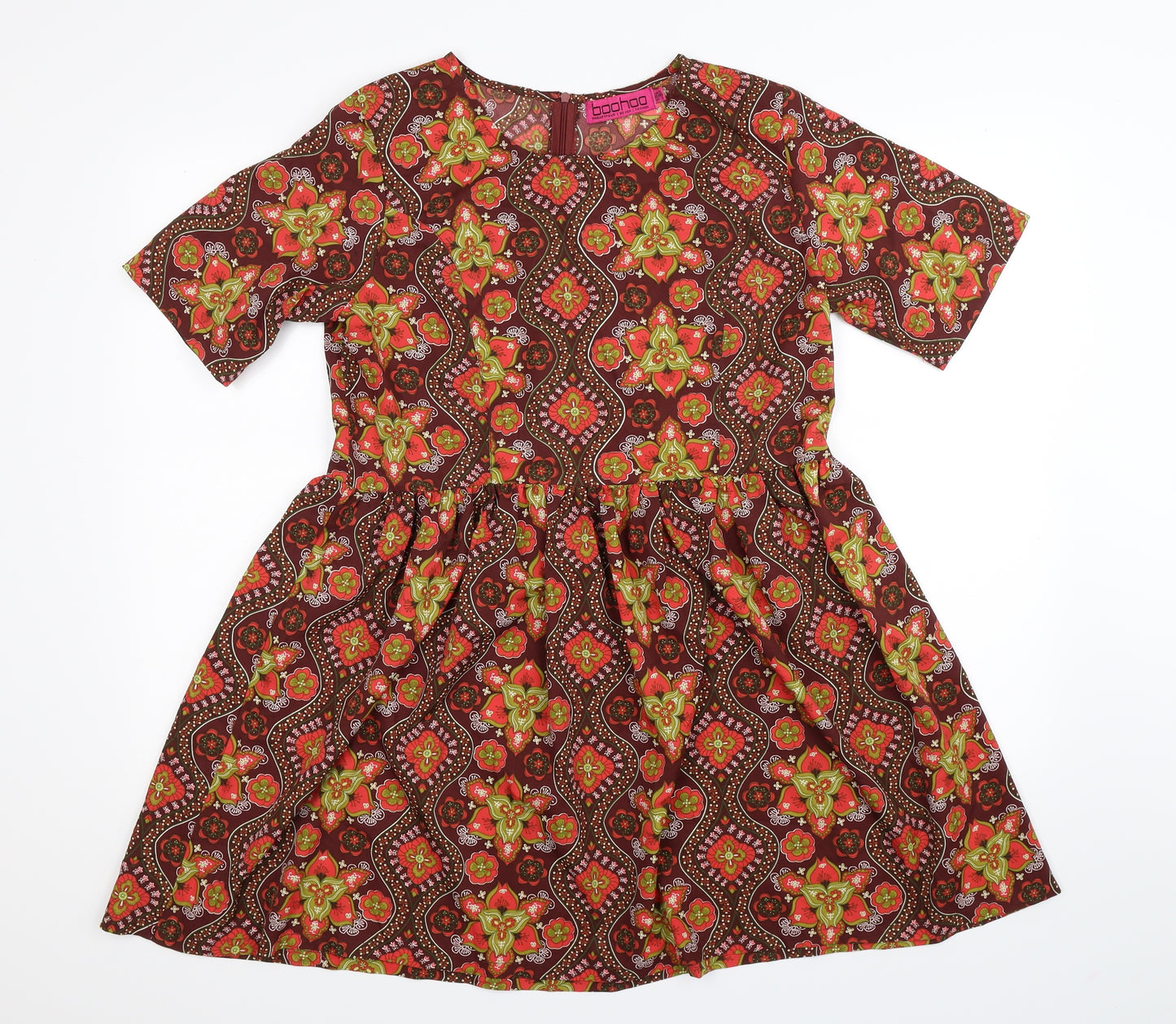 Boohoo Womens Multicoloured   Fit & Flare  Size 12