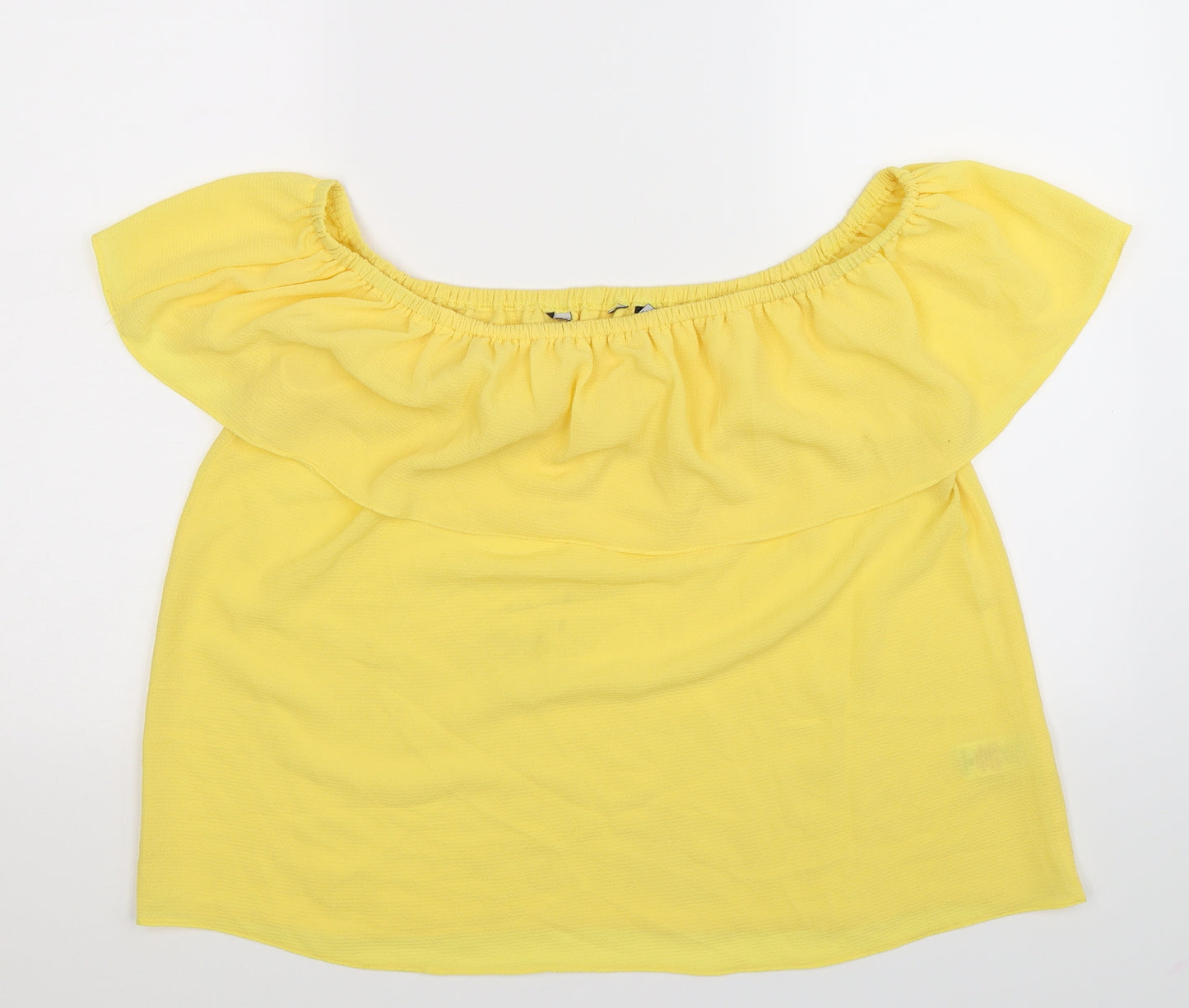 Preworn Womens Yellow   Basic Blouse Size 14