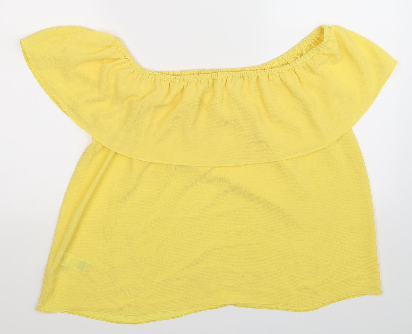 Preworn Womens Yellow   Basic Blouse Size 14