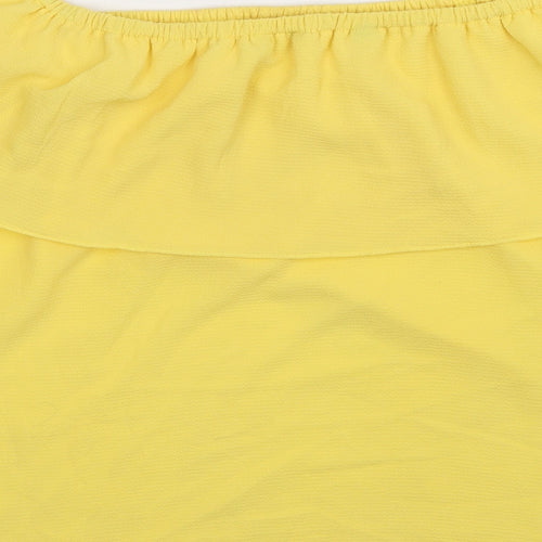 Preworn Womens Yellow   Basic Blouse Size 14