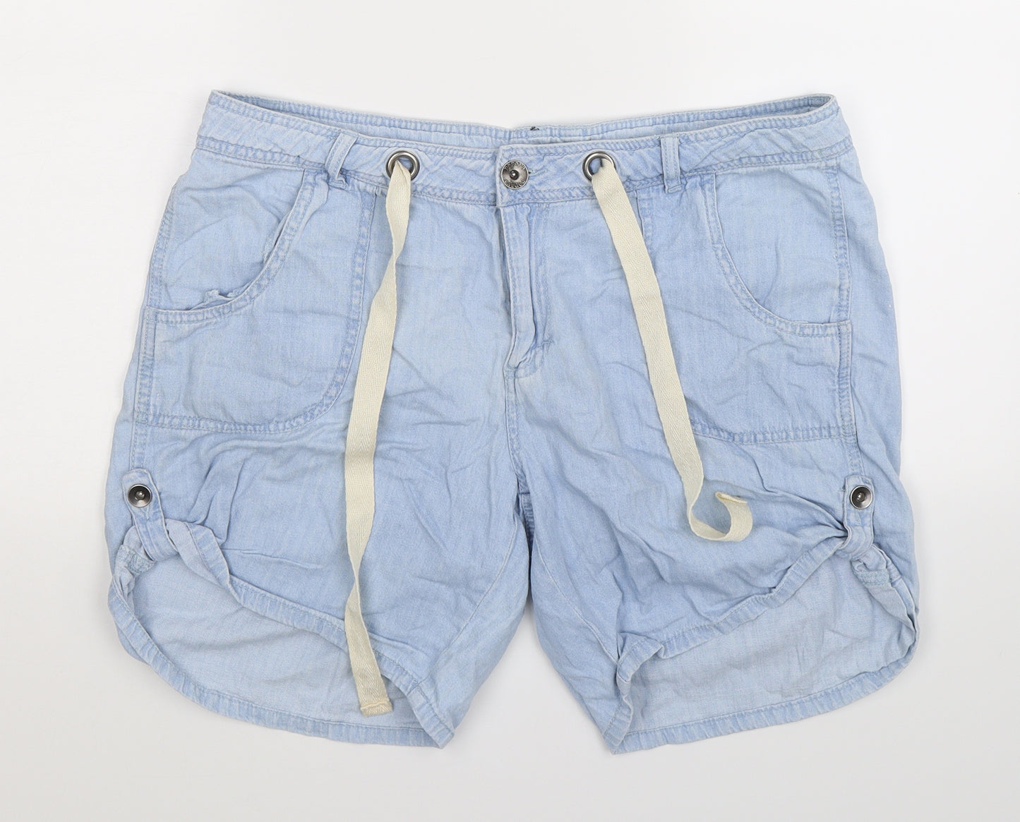 Papaya Womens Blue  Denim Bermuda Shorts Size 16