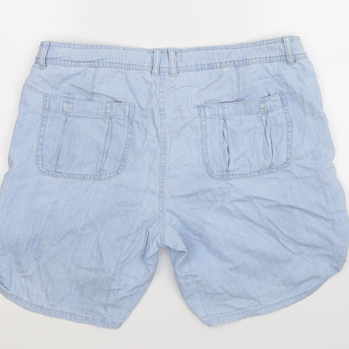 Papaya Womens Blue  Denim Bermuda Shorts Size 16