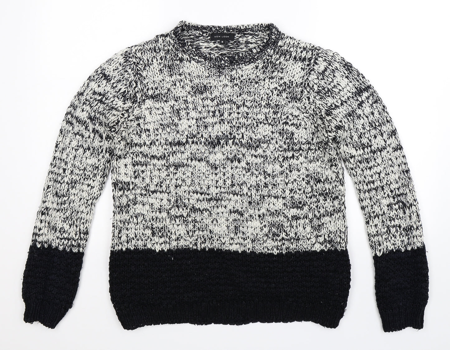 New Look Womens Grey  Knit Pullover Jumper Size M