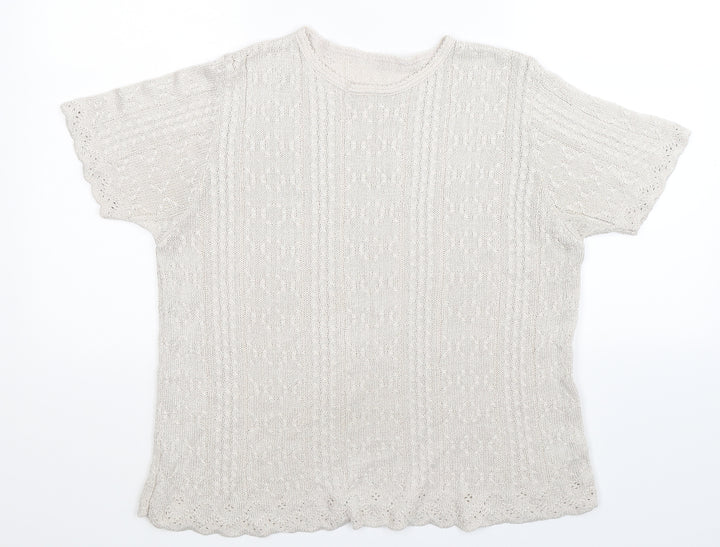 Berkertex Womens Grey Knit Pullover Jumper Size 16