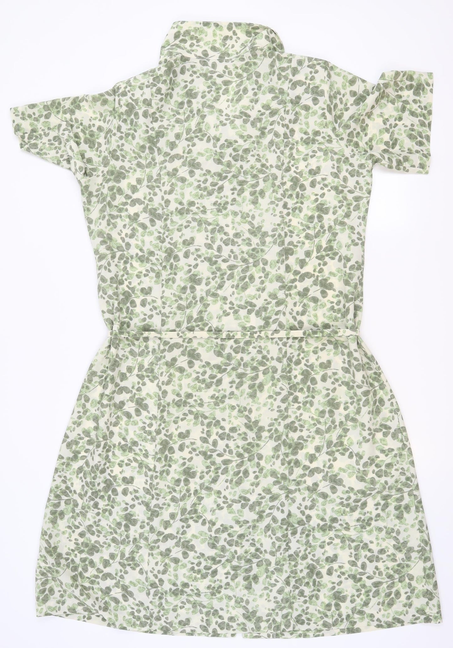 BM Womens Green Floral  Shirt Dress  Size 18  - Leaf Print