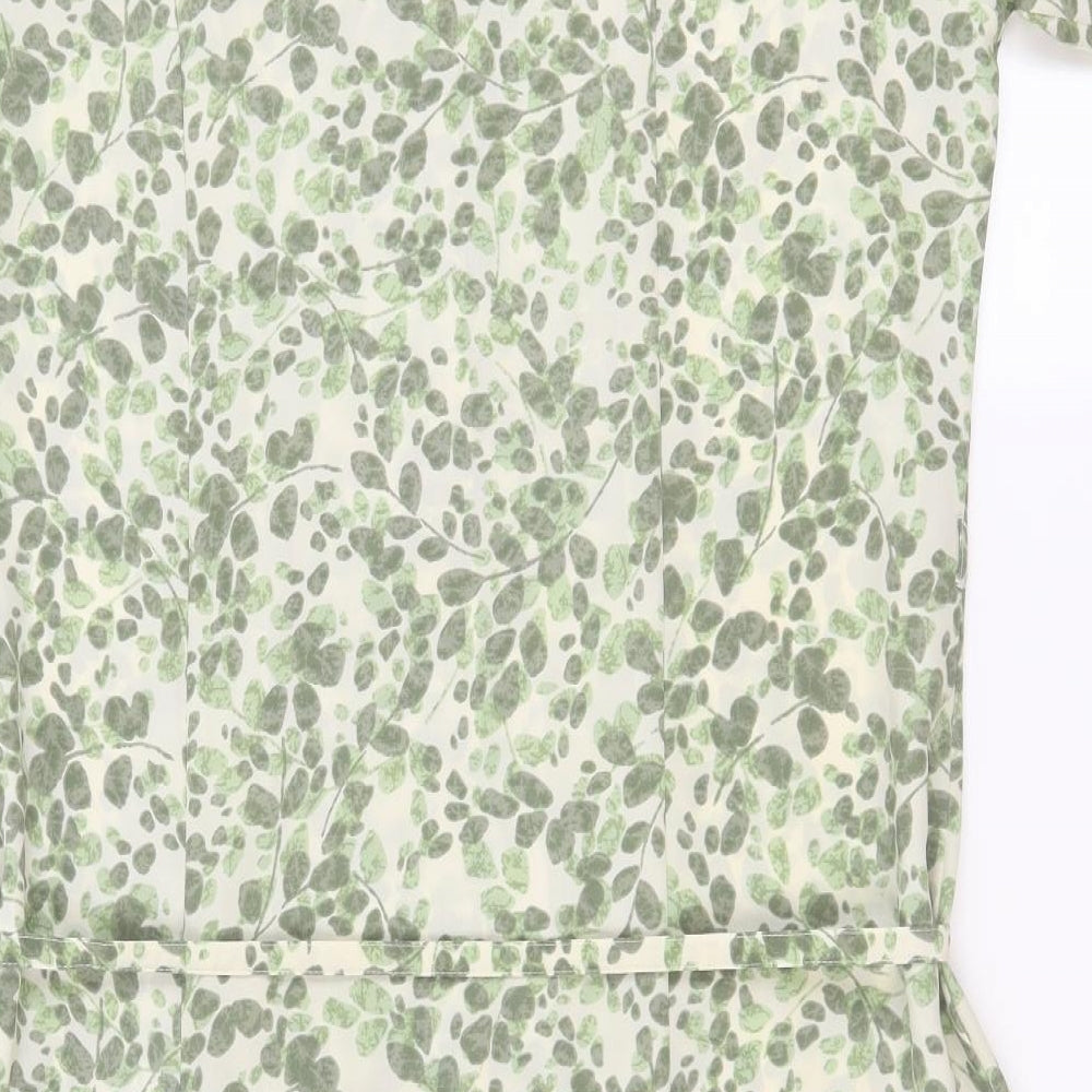 BM Womens Green Floral  Shirt Dress  Size 18  - Leaf Print