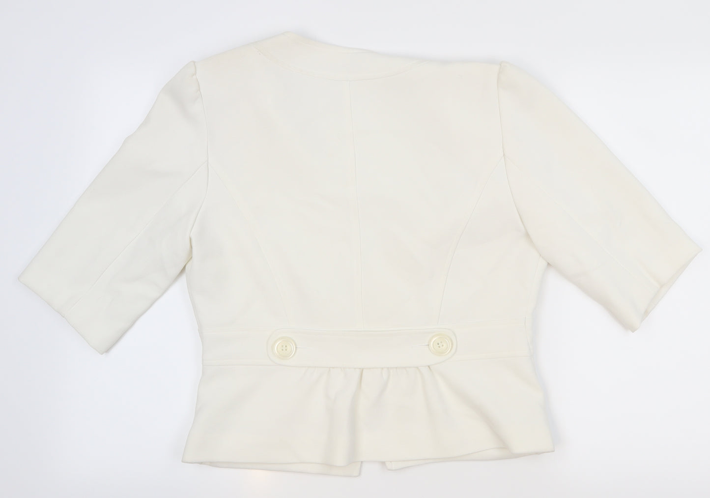 petra geneli Womens White   Quilted Coat Size 16