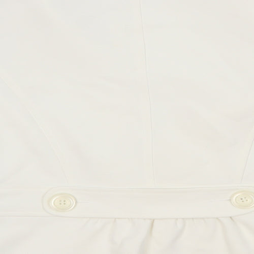 petra geneli Womens White   Quilted Coat Size 16