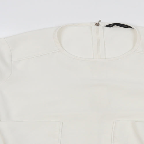 Sfera Womens White   Basic Blouse Size M