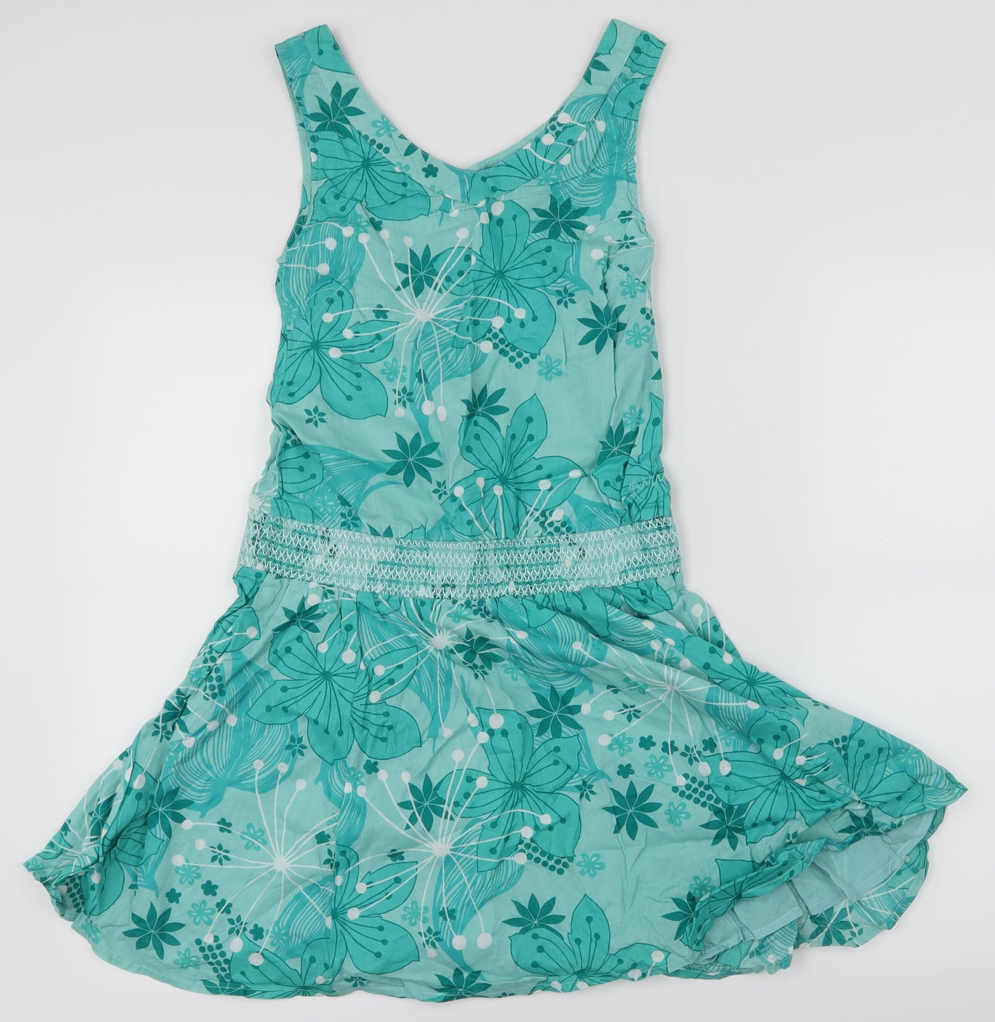 Animal Womens Green Floral  A-Line  Size S
