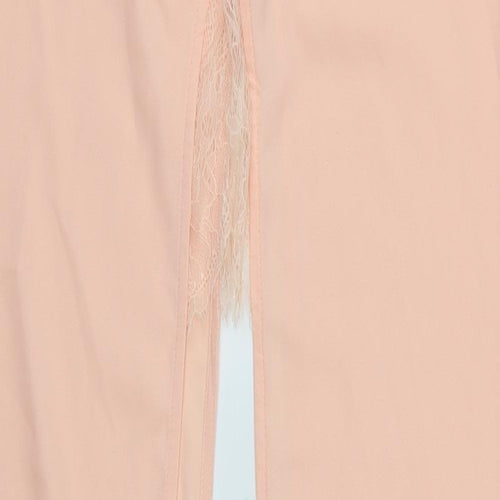 Missguided Womens Pink   Dress Pants Trousers Size 10 L36 in - open legged