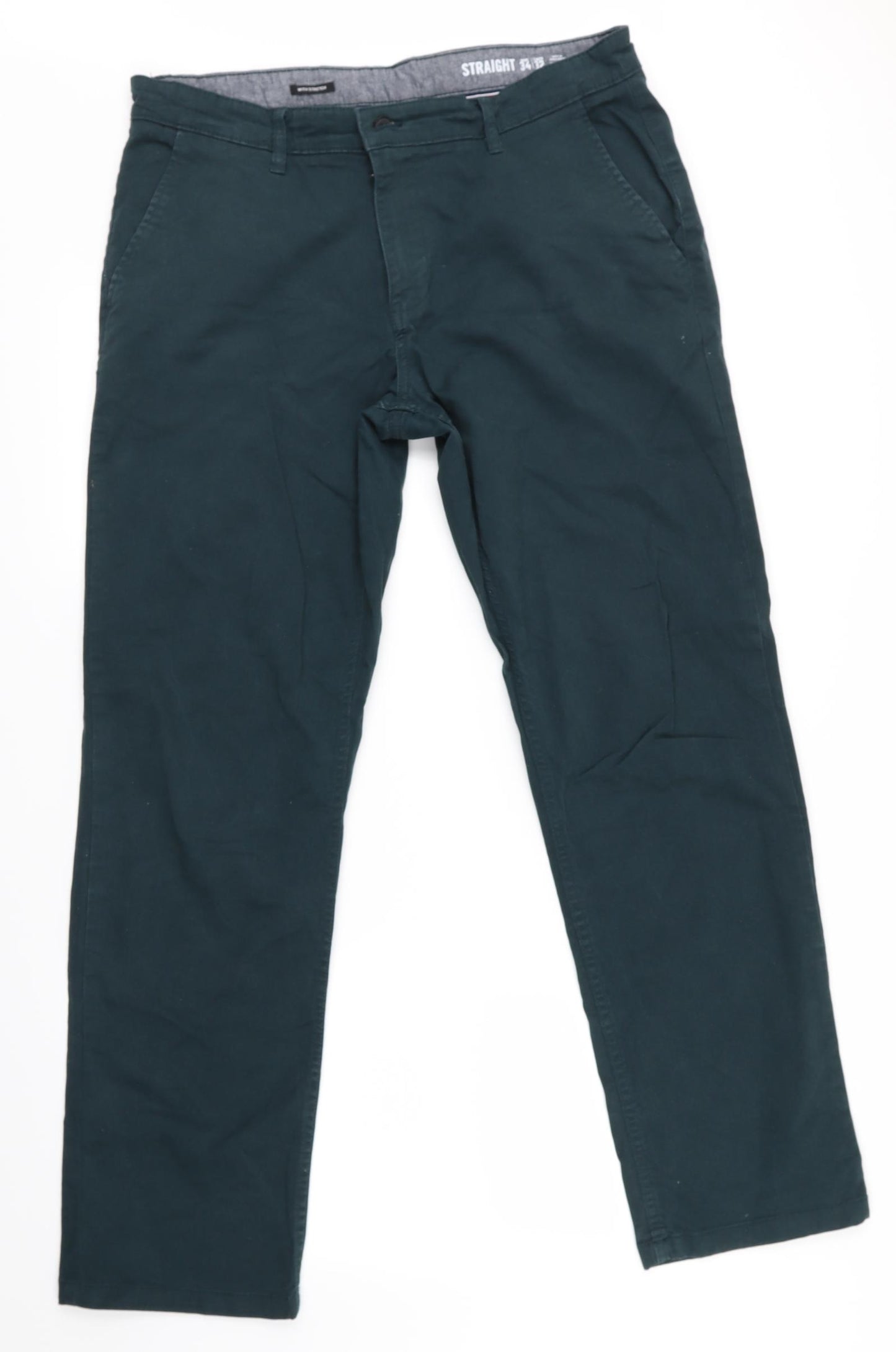 F&F Mens Green   Straight Jeans Size 34 L32 in