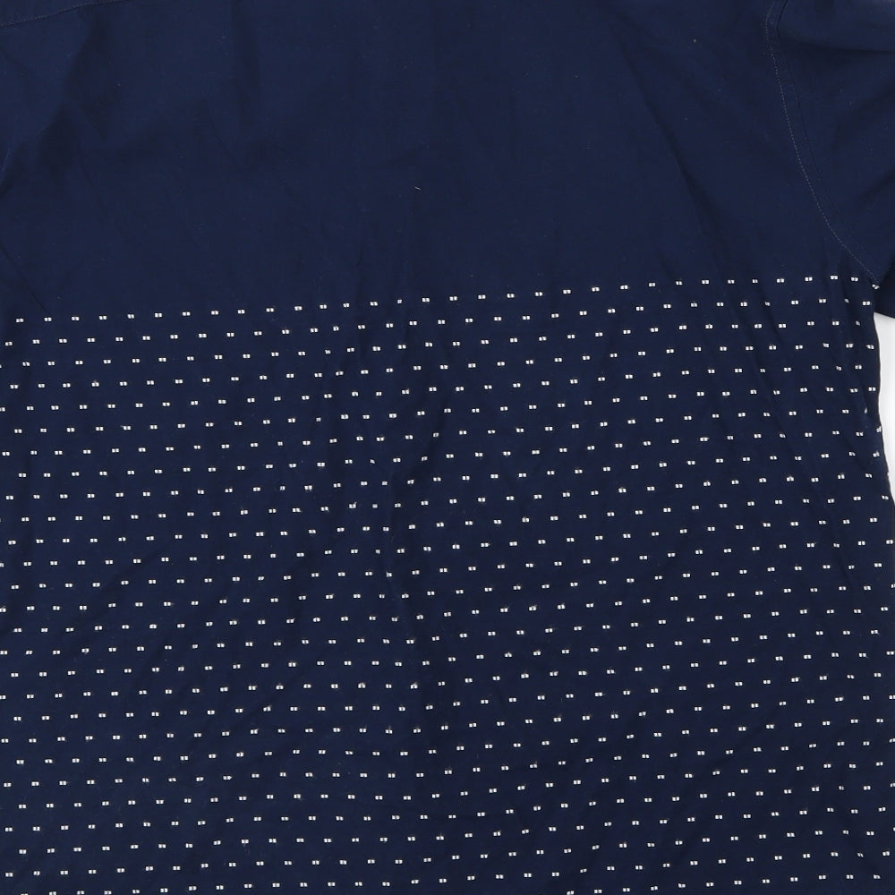 Logg Mens Blue    Button-Up Size M