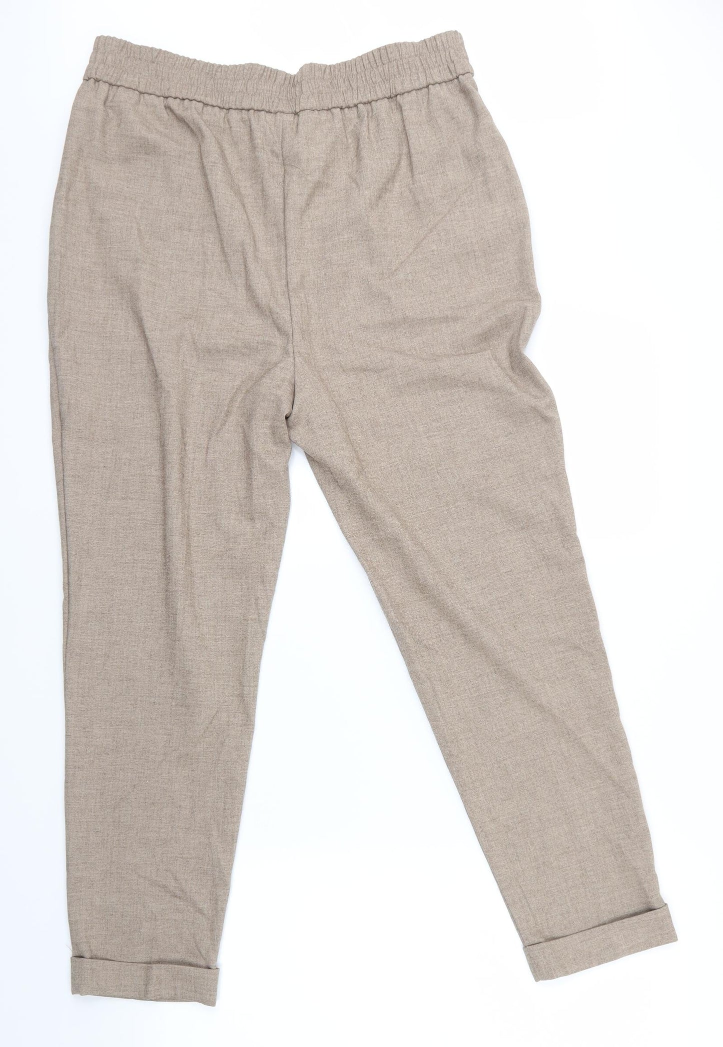 F&F Womens Beige   Dress Pants Trousers Size 14 L38 in