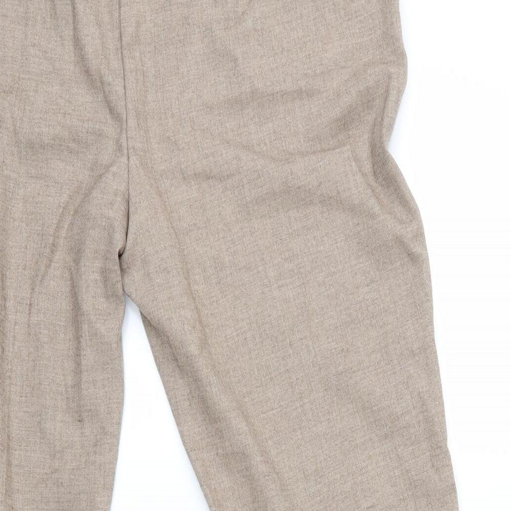 F&F Womens Beige   Dress Pants Trousers Size 14 L38 in