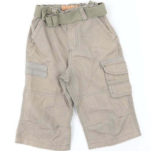 Rebel Jr Boys Beige   Cargo Shorts Size 4-5 Years