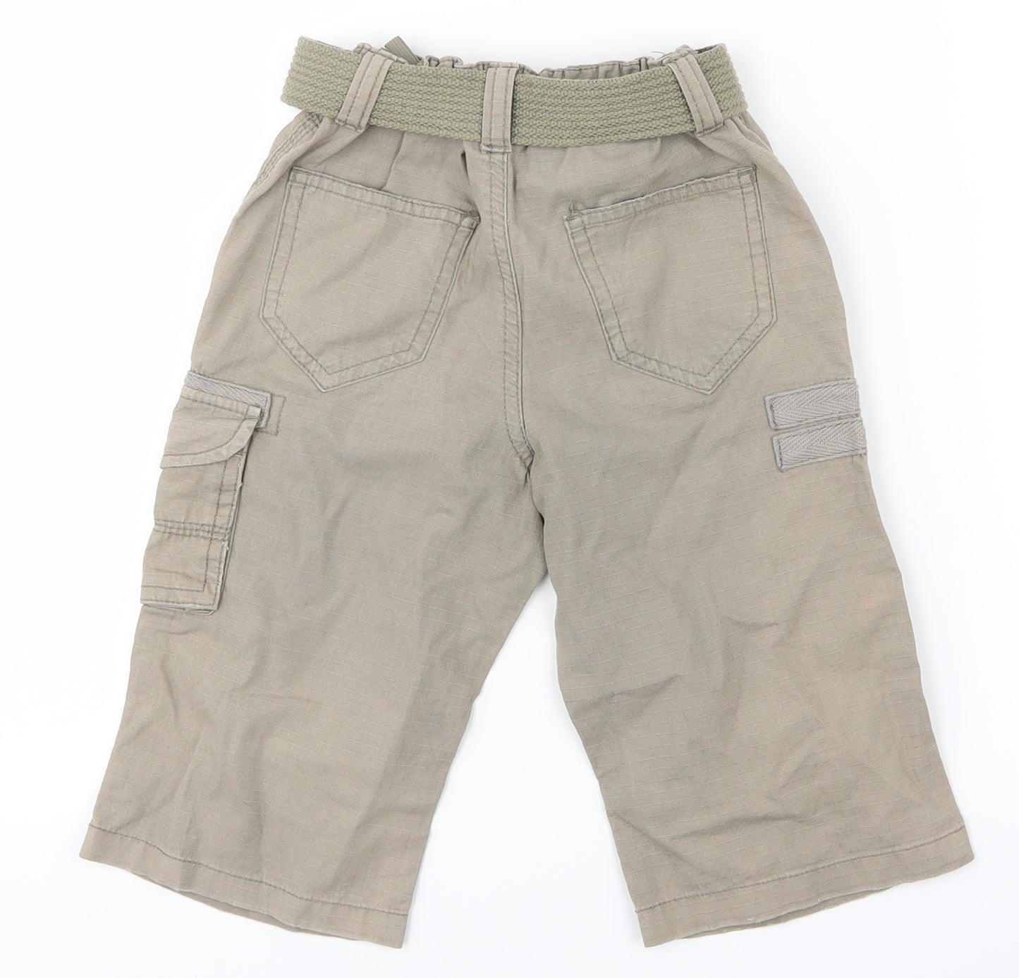 Rebel Jr Boys Beige   Cargo Shorts Size 4-5 Years